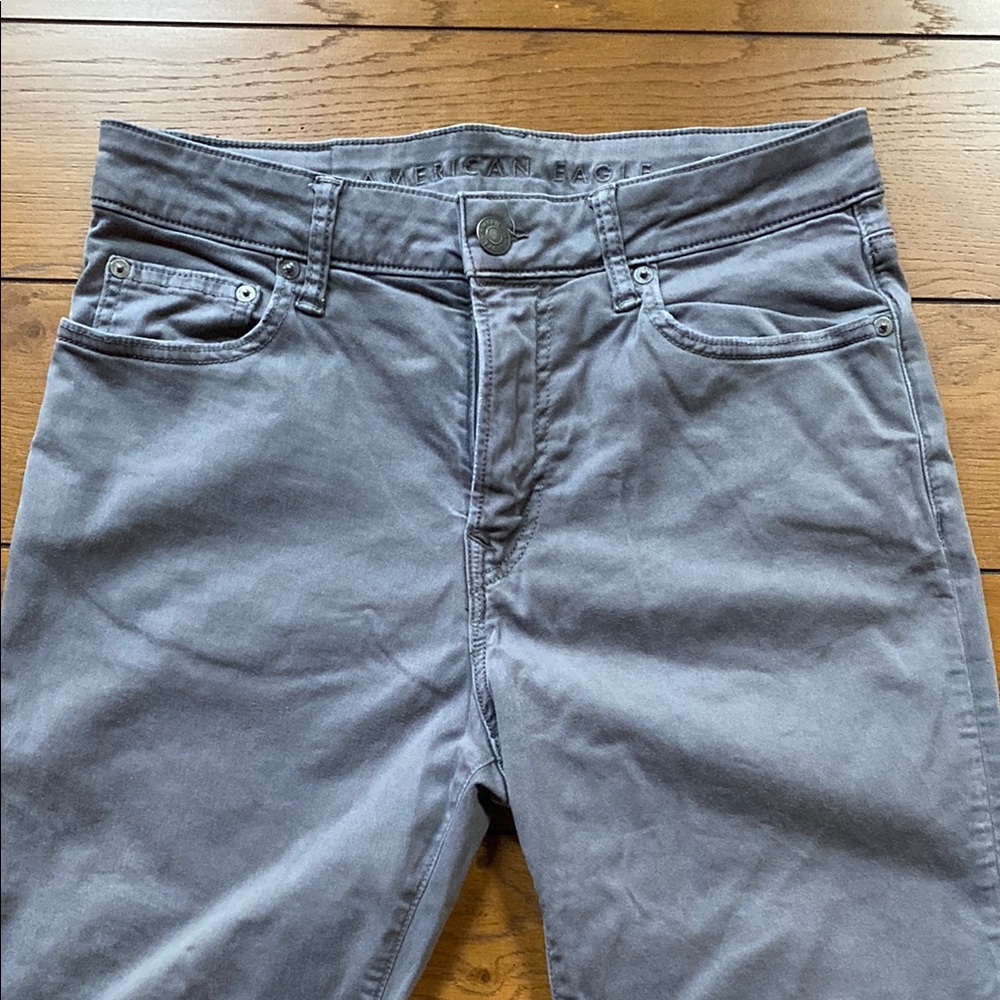 American Eagle Outfitters Men's Charcoal Slim Jeans